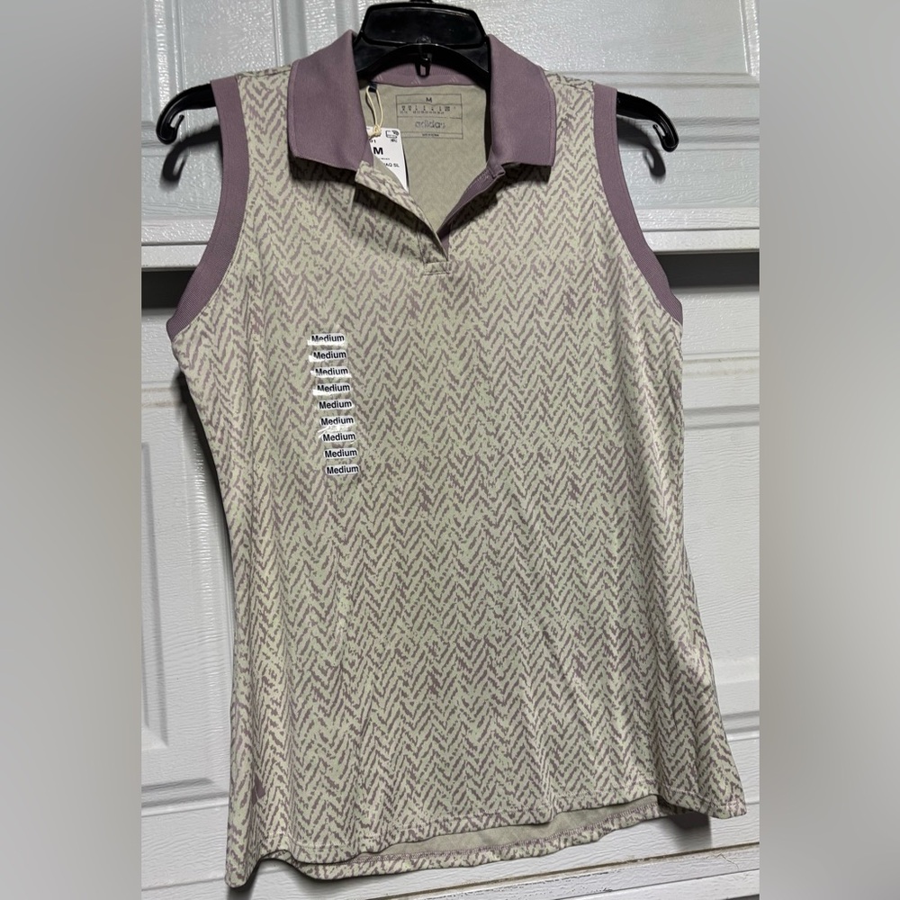Adidas Women's Purple and Cream Tank Top